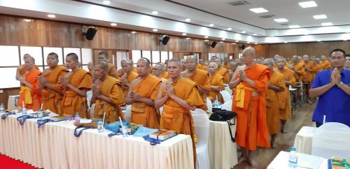 พิธีเปิดอบรมโครงกาอบรมพระ/ครูสอนธรรมศึกษา ชั้นตรี โท เอก จังหวัดปราจีนบุรี ประจำปี 2562